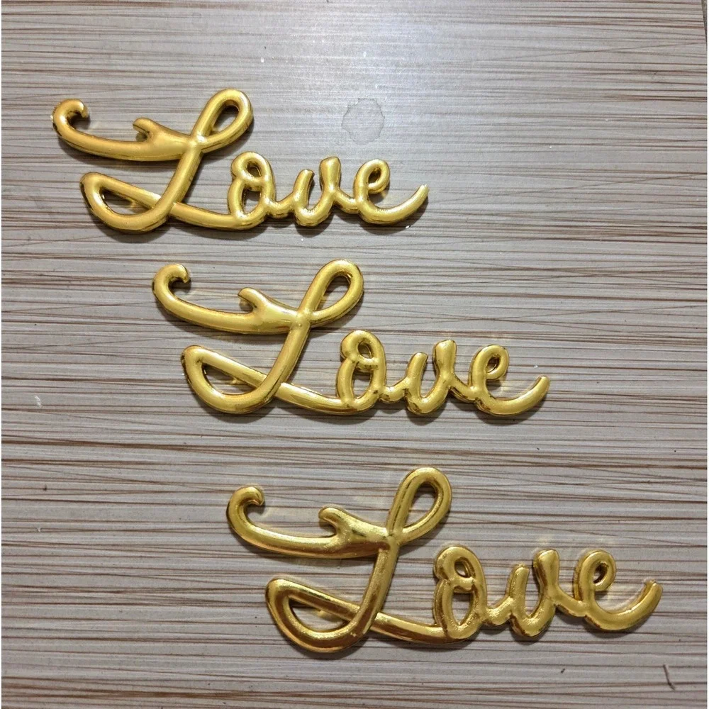 Gold Love Script Bottle Opener Set of 3 Wedding Party Favors Bar Decor Craft